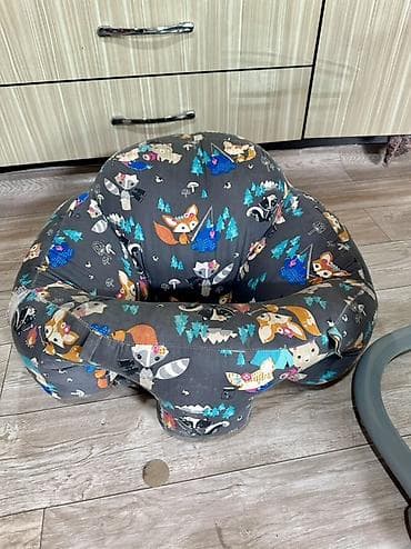 детский раскладной диван: Детский шезлонг, Электронная, Другой материал, цвет - Серый — 1