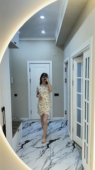 легкая: Повседневное платье, Лето, Короткая модель, S, M — 3