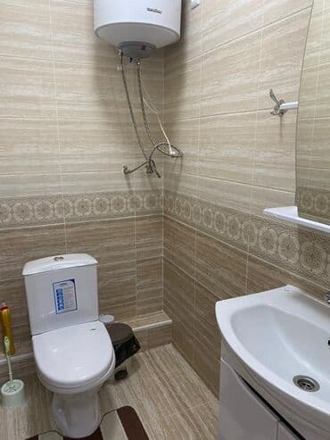 долгосрочная аренда квартира бишкек филармония: 1 комната, Душевая кабина, Постельное белье, Кондиционер — 6