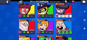 Игровой аккаунт Brawl Stars - Трофеи: 40 809 - Бойцы: 99 из 103 - — 7