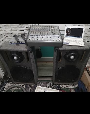 активный микшерный пульт: Полнокомплект для озвучивания мероприятий Состав: - Две напольные — 2