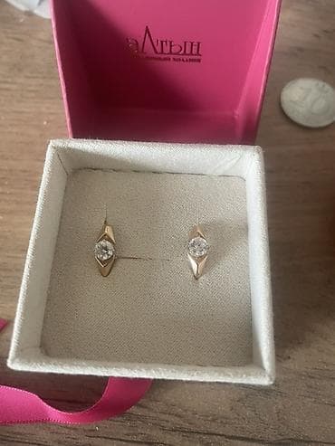 золотые серьги булгари: Серьги, Проба 585, Камни Сваровски, Женские, Новый — 4