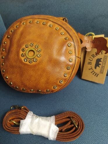 сумка ручной работы из натуральной кожи: Продаю классную мимишку, прекрасная сумочка кросбоди круглая диаметром — 3