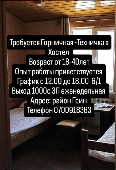 Требуется Уборщик, График: Шестидневка, Неполный рабочий день at lalafo.kg Требуется Уборщик, График: Шестидневка, Неполный рабочий день
