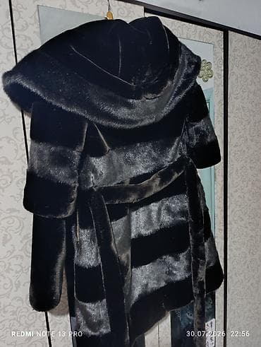 lining flex: Шуба, Короткая модель, С капюшоном, M — 1