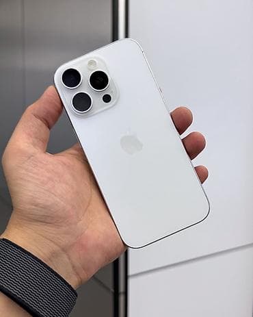 iphone 16 pro white: IPhone 16 Pro, Б/у, 128 ГБ, White Titanium, Защитное стекло, Чехол, Коробка, В рассрочку, 90 % — 2