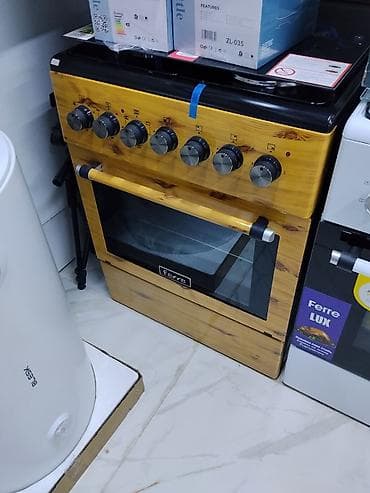 Плита Ferre с духовкой, отделка под дерево - Тип: напольная кухонная