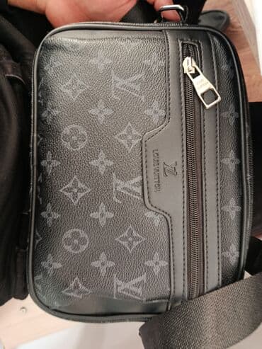 сумка органайзер для документов: Мужская компактная сумка через плечо в темно‑сером/черном тоне с — 2