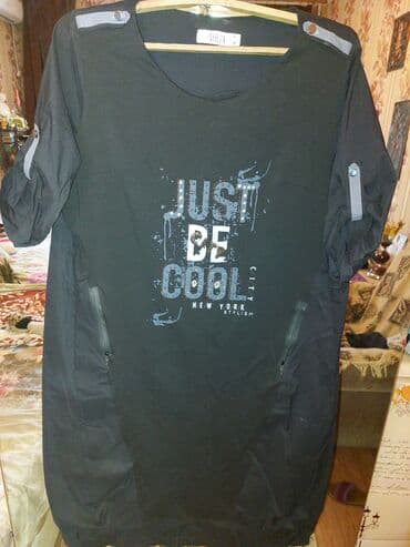 бордовое трикотажное платье: Повседневное платье, Турция, Лето, Длинная модель, Трикотаж, Платье-рубашка, Стандарт — 3