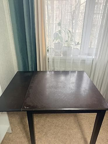 Стол трансформер Для кухни, Раскладной стол, цвет - Коричневый at lalafo.kg Стол трансформер Для кухни, Раскладной стол, цвет - Коричневый