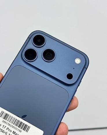Мобильные телефоны и аксессуары: IPhone 17 Pro Max, Новый, 256 ГБ, Blue Titanium, Защитное стекло, Чехол, Кабель, В рассрочку, 100 % — 5