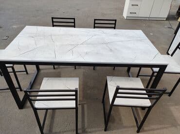 кухонные столы и стуля: Кухонный стол с стульями Размеры разные в наличии и на заказ изготовим — 12