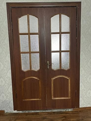Ички эшик, Колдонулган, Глухие, Бир эшиктуу, Жыгач, Ачылма, түсү - Күрөң — 5