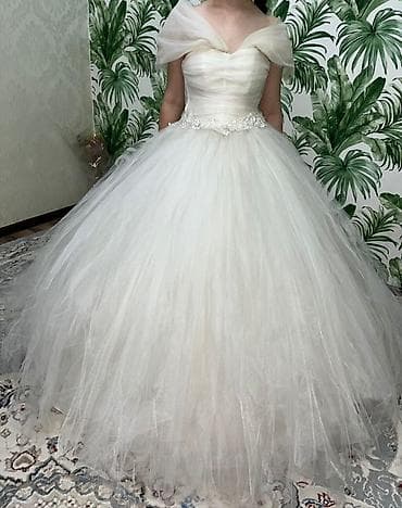 бальный платья: Пышное свадебное платье принцесса - Силуэт: ball gown/пышное, с — 1