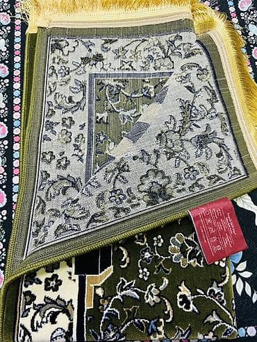 ковры: Жайнамаз, Новый, Ковролин для мечети, цвет - Зеленый — 5