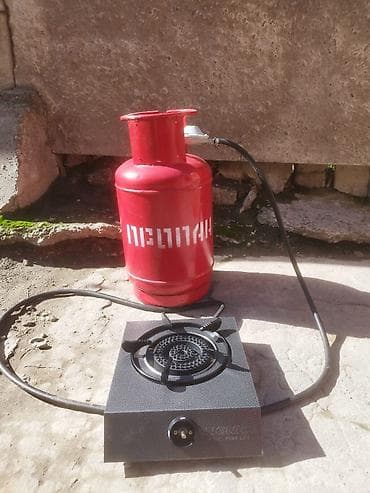 27л комплект с редуктором,плитой,газом и шлангом 2 метра .Бишкек