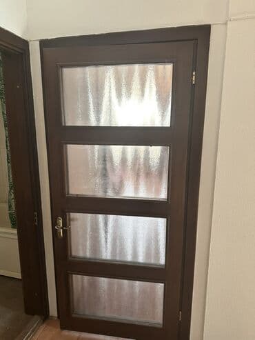 двери в комнату: Двери для домов и квартир, Деревянная, Одностворчатая, Со стеклом, цвет - Коричневый — 4