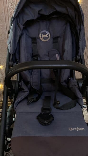 прогулочные коляски трехколесные: Коляска, цвет - Черный, Б/у — 3