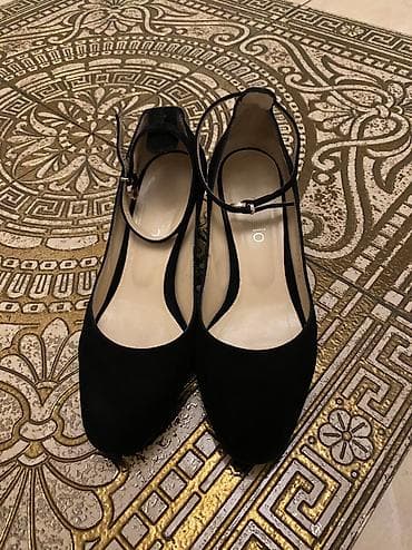 хром отук: Promond. Italy 🇮🇹. Натуральная замша. Размер 38. Высота каблука 5 см — 2