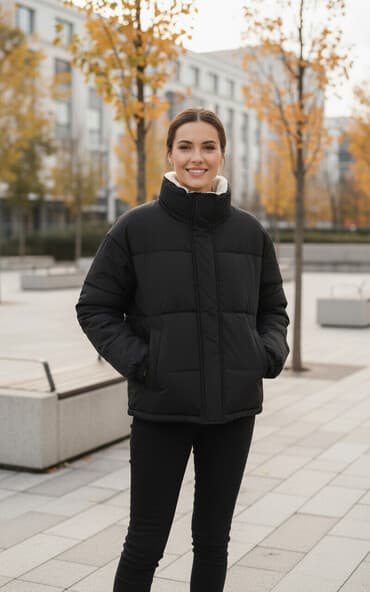 срочно продаю в связи с переездом: Пуховик, Кыска модель, АКШ, Эки тараптуу модель, L — 1