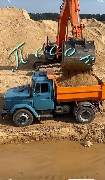 мытый песок в мешках: Песок карьерный - Доставка самосвалом напрямую с карьера - Погрузка — 1