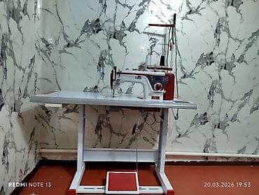 шивеная машинка: Промышленная швейная машина с прямой строчкой на столе-станине — 1