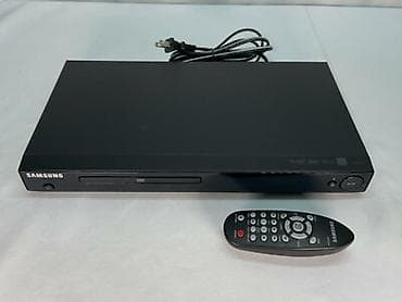 Samsung DVD-плеер с пультом - Компактный тонкий корпус, фронтальный
