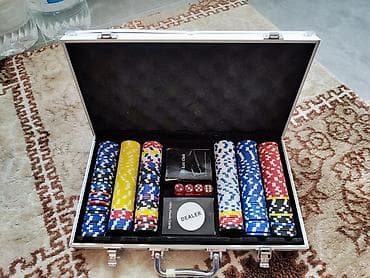 Покерный набор в алюминиевом чемодане Б/У в хорошем состоянии