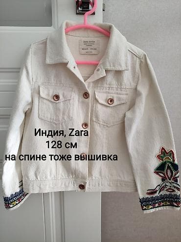 куртки италия: Джинсовая кофта / куртка для девочки. Бренд: Zara, Индия!! Ручная — 1