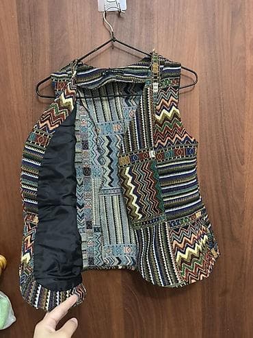 кофта шым женский: Женский жилет с этно‑узором - Материал: плотный жаккард/гобеленовая — 2