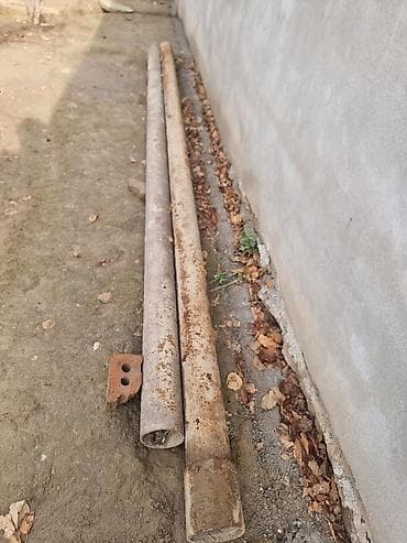 бурый: Асбестоцементные трубы, 2 шт. буровй.труби.11 - Материал — 2