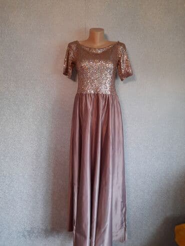 выпускные платья с открытой спиной: Вечернее платье в пол: - Цвет: пудрово‑розовый/шампань. - Верх — 1