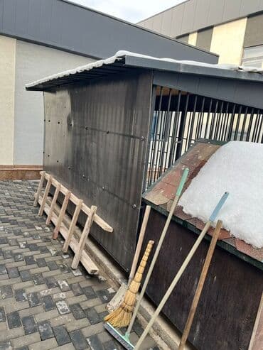 темир эшик б у: Вольер для собаки с будкой - Просторный металлический вольер с крышей — 3