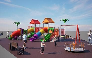 детские игровые площадки: Детская площадка Для улицы — 4