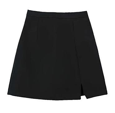 Юбка, Модель юбки: Трапеция, Мини, По талии, С вырезом