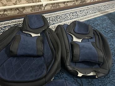 ткань авто: Чехлы С подушкой, цвет - Синий, Б/у, Самовывоз, Платная доставка — 2