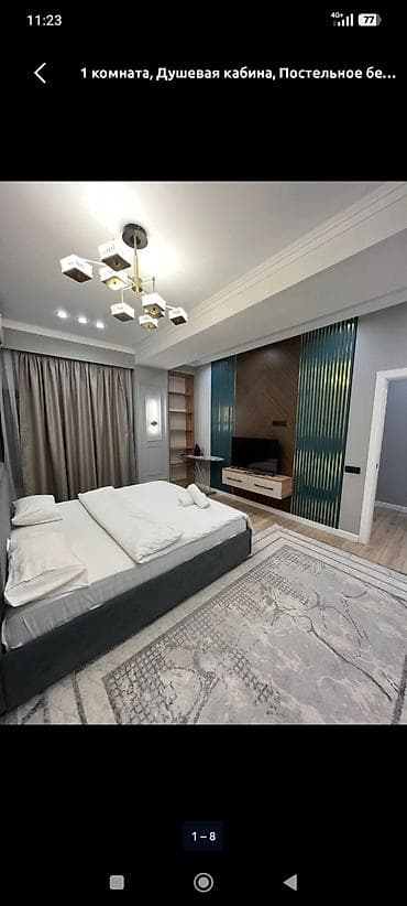 1к квартиры: 1 комната, Люкс, элитка, Азия Молл, Душевая кабина, Постельное белье, Кондиционер — 6