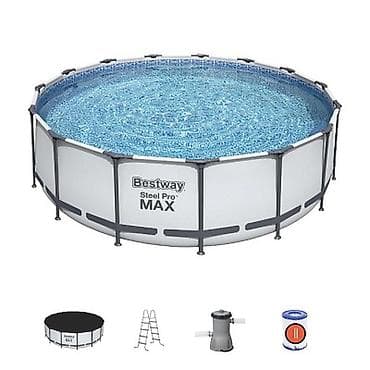 беговые кроссовки мужские: Каркасный круглый бассейн Bestway Steel Pro MAX - Диаметр: 4,57 м - — 1
