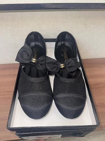 балетки модные: Туфли, 39, Chanel, Новый, цвет - Черный, Самовывоз — 1