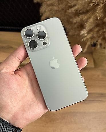 Техника жана электроника: IPhone 15 Pro, Колдонулган, 256 ГБ, Natural Titanium, Заряддоочу түзүлүш, Кабель, Куту, 90 % — 4