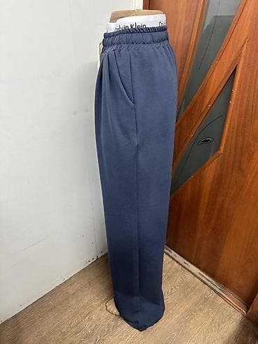 джогеры мужские: Свободные трикотажные штаны (джоггеры/палаццо) - Прямой широкий крой — 5