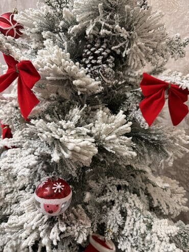 уличные цветы: Продается елка с имитацией снега, высота 1,80 м. Почти новая, в — 9