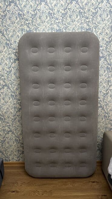 надувные матрасы: Надувной матрас односпальный, серый - Конструкция: каркас с — 4