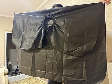 Парикмахерское пончо-накидка для стрижки и окрашивания - Цвет: черный — 2