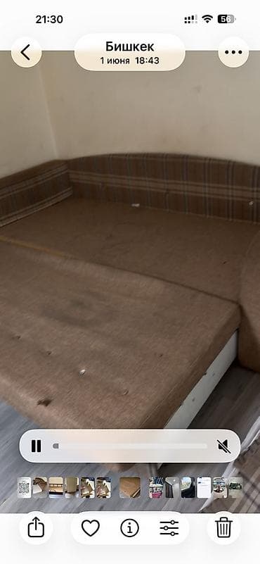 Пиши на вотсап+до 22:00 Угловой диван-кровать с мягкими подлокотниками — 1