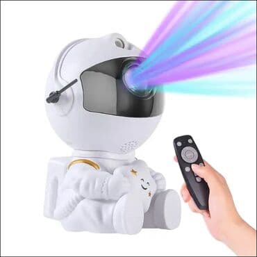 радио няня для ребенка: Ночник-проектор детский "Космонавт со звездой" звездное небо Описание — 3