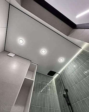 Сантехнические работы: Натяжной потолок Глянцевое Монтаж — 1