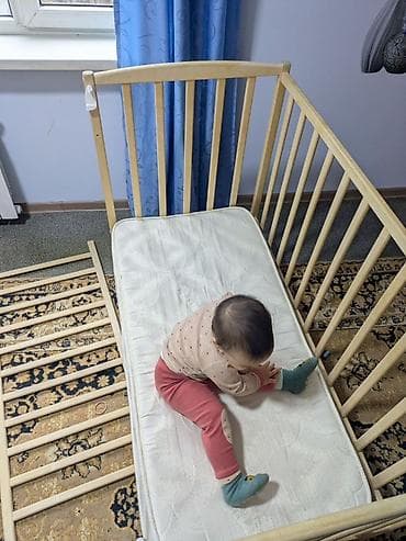 Детские односпальные кровати: Детская односпальная кровать, Для девочки, Для мальчика, С матрасом, Дерево, Самовывоз — 2