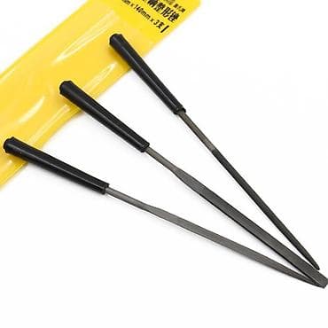 Напильники, 3 шт., плоский напильник, треугольный напильник, круглый