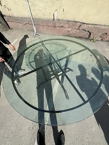 стекло для стол: Стол для зала, Не раскладной, Круглый — 1